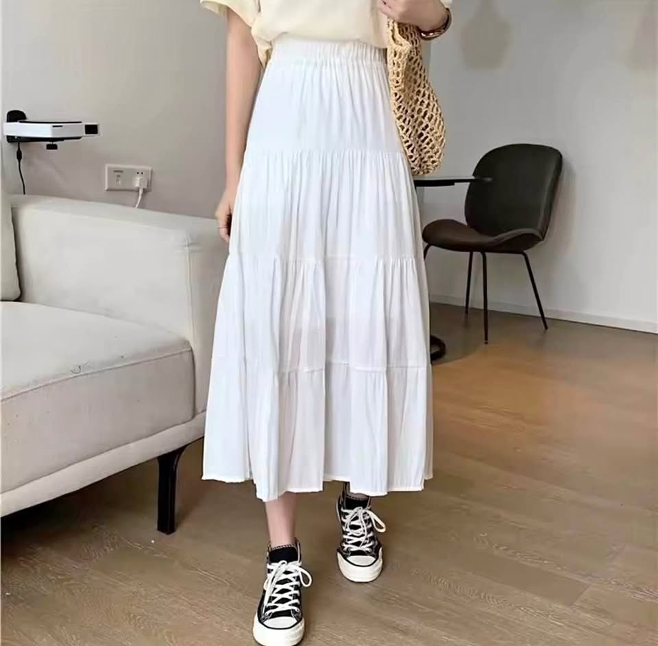 Flowy White Skirt