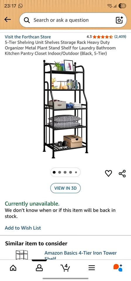 5-Tier Shelving Unit Shelves Storage Rack