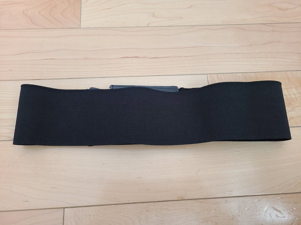 Vintage Black Wide Elastic Belt With Snakeskin Embossed Buckle - photo 3
