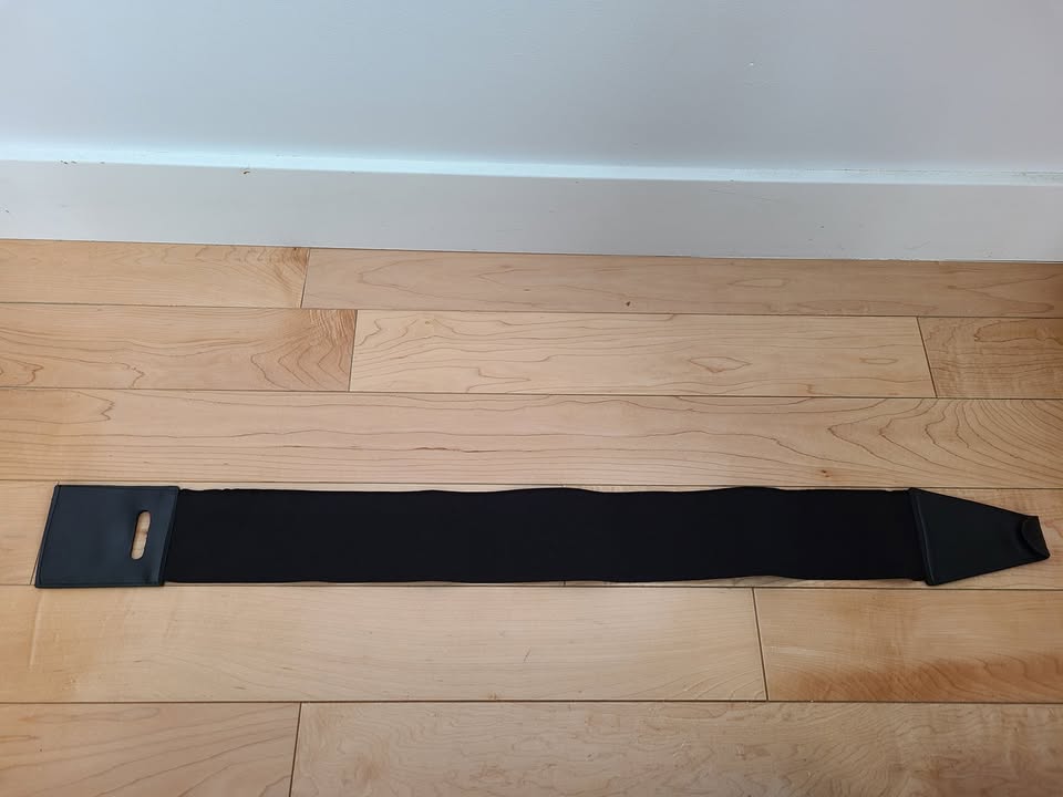 Vintage Black Wide Elastic Belt With Snakeskin Embossed Buckle - photo 4