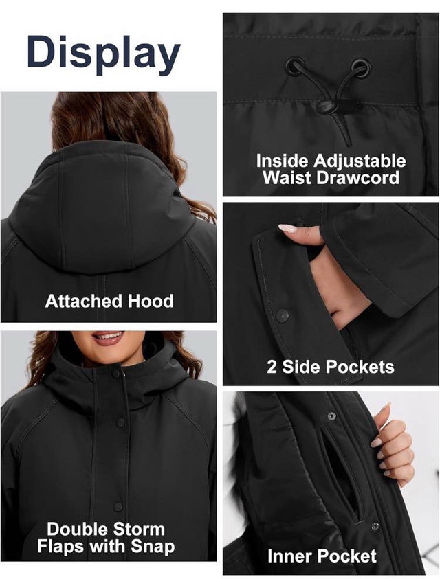 Elegant 2X Womens Softshell Jacket, Warm Coat with Hood - photo 2