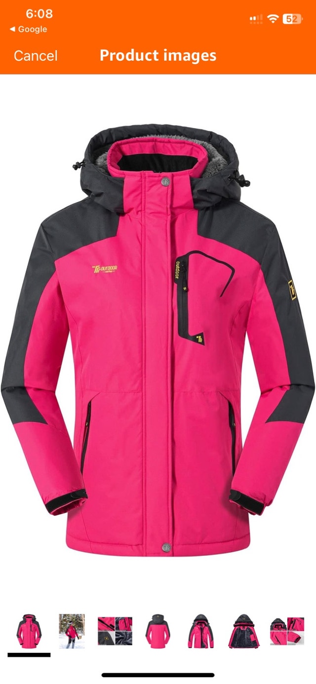 New Small Snow Jacket Waterproof Fleece Lined Raincoat🏆