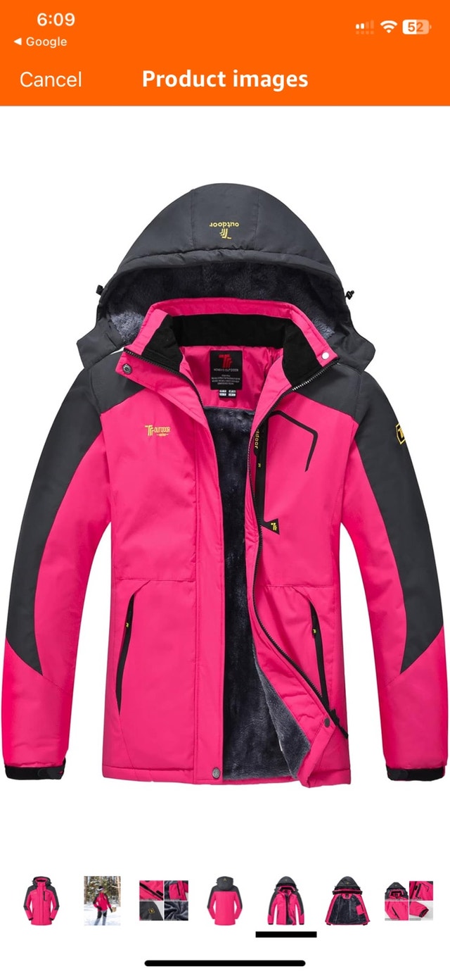 New Small Snow Jacket Waterproof Fleece Lined Raincoat🏆 - photo 2