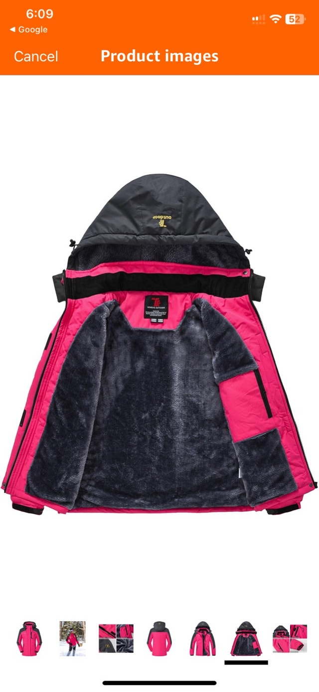 New Small Snow Jacket Waterproof Fleece Lined Raincoat🏆 - photo 5