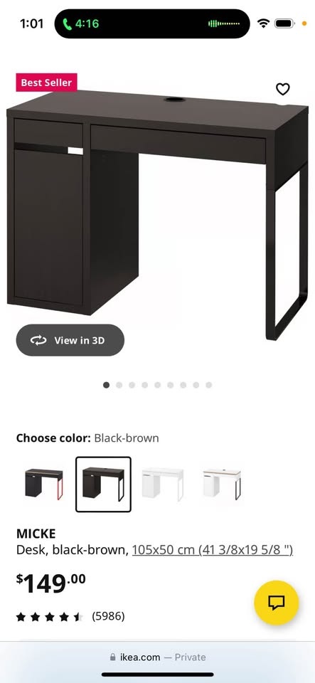 Ikea Micke black-brown desk - photo 4