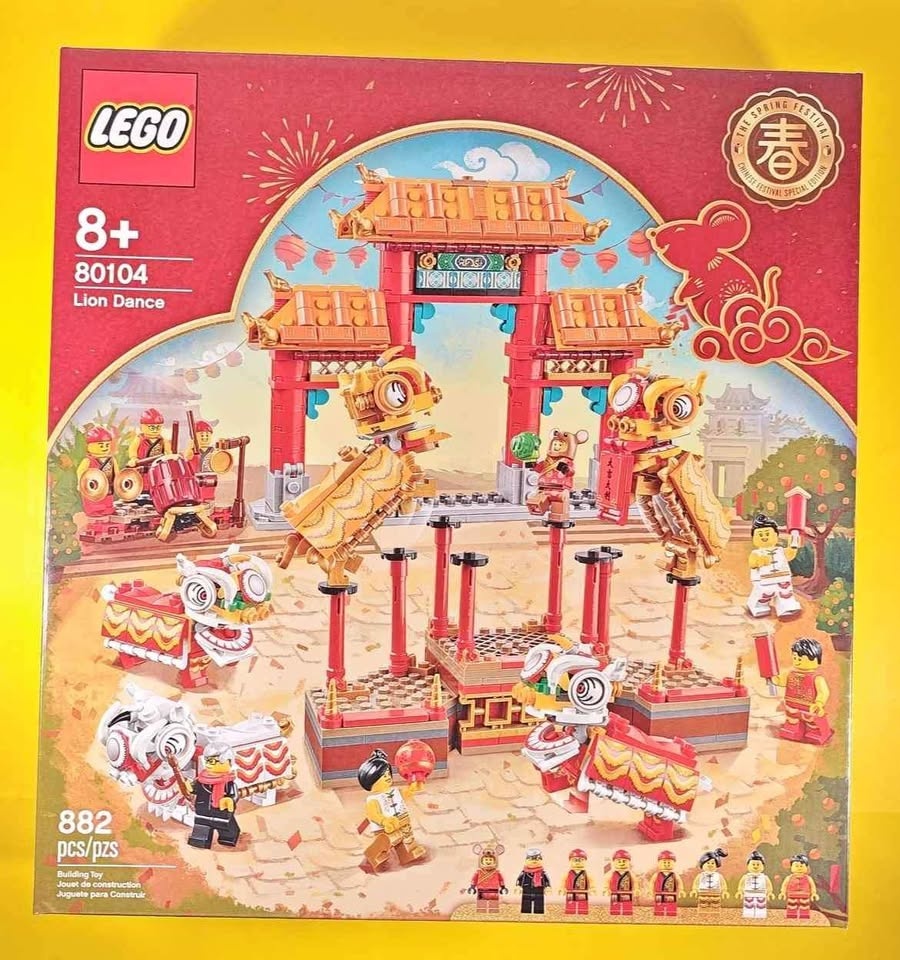 Lego Chinese New Year 80104 Lion Dance w/ 8 Minifigs Retired 202