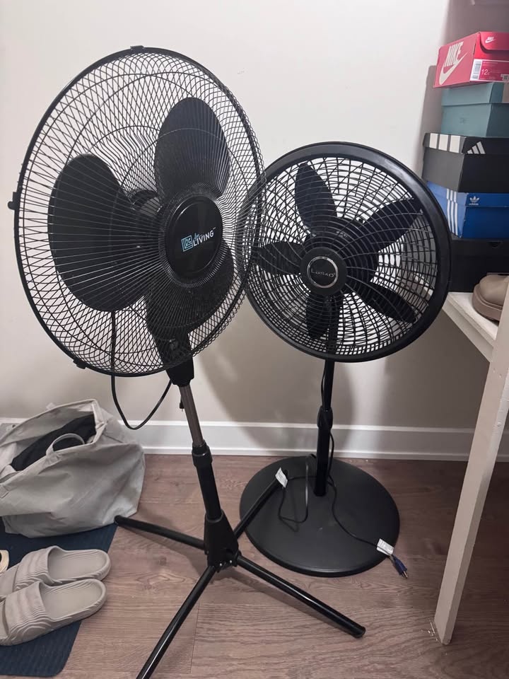 Set of 2 Pedestal Fans (Lasko & For Living) - Great Condition - photo 2