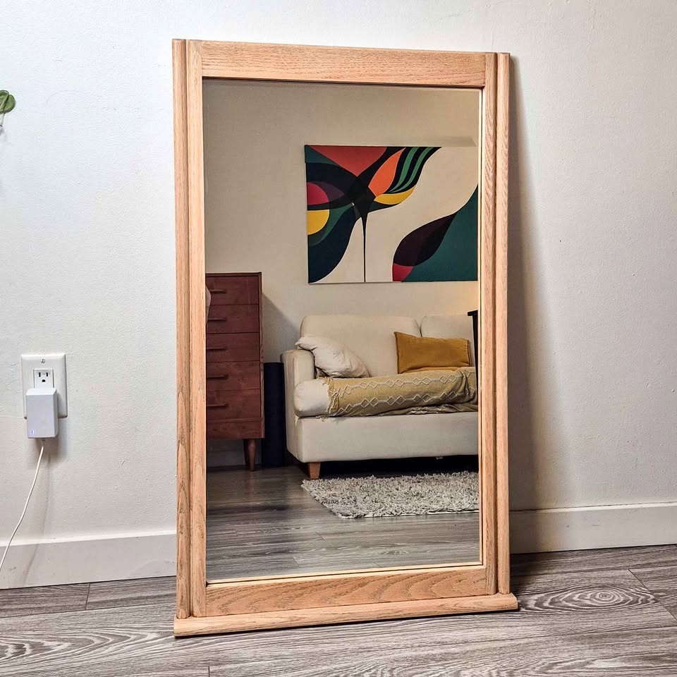 Boho - Rustic Solid Oak Mirror Delivery