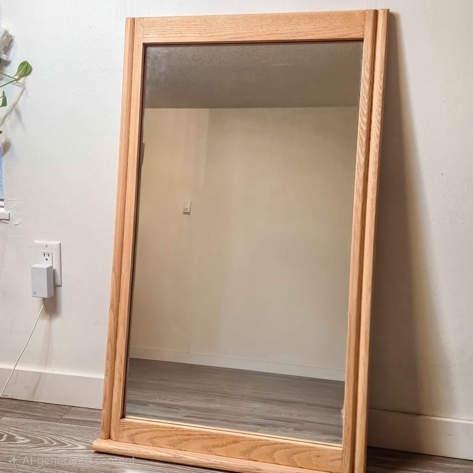 Boho - Rustic Solid Oak Mirror Delivery - photo 2