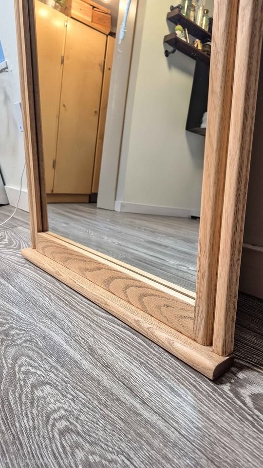 Boho - Rustic Solid Oak Mirror Delivery - photo 4