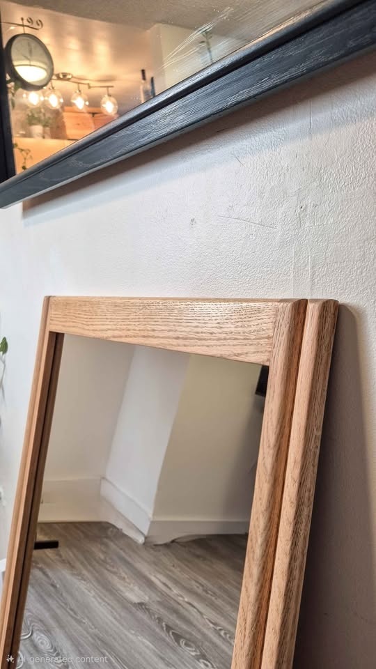 Boho - Rustic Solid Oak Mirror Delivery - photo 5