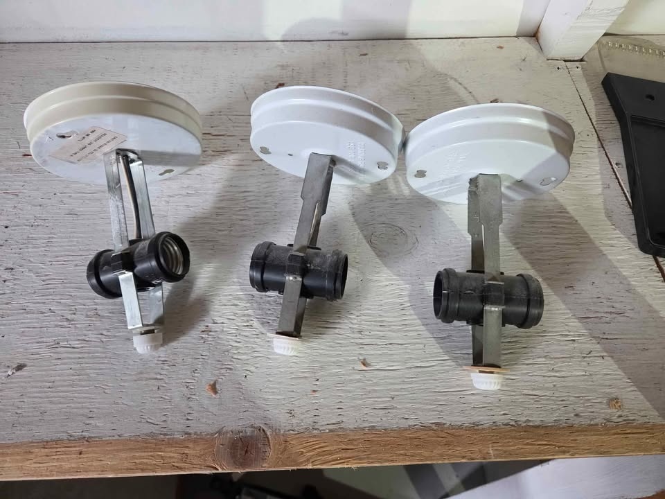 Vintage 1980s Frosted Glass Ceiling Light Fixtures (Set of 3) - photo 2