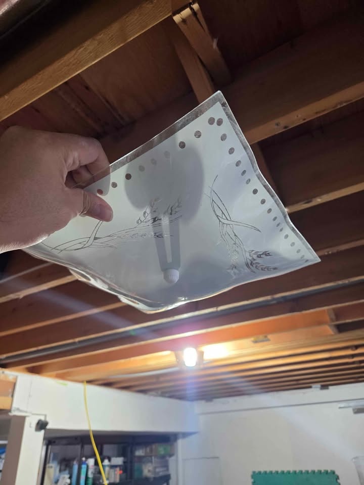Vintage 1980s Frosted Glass Ceiling Light Fixtures (Set of 3) - photo 3