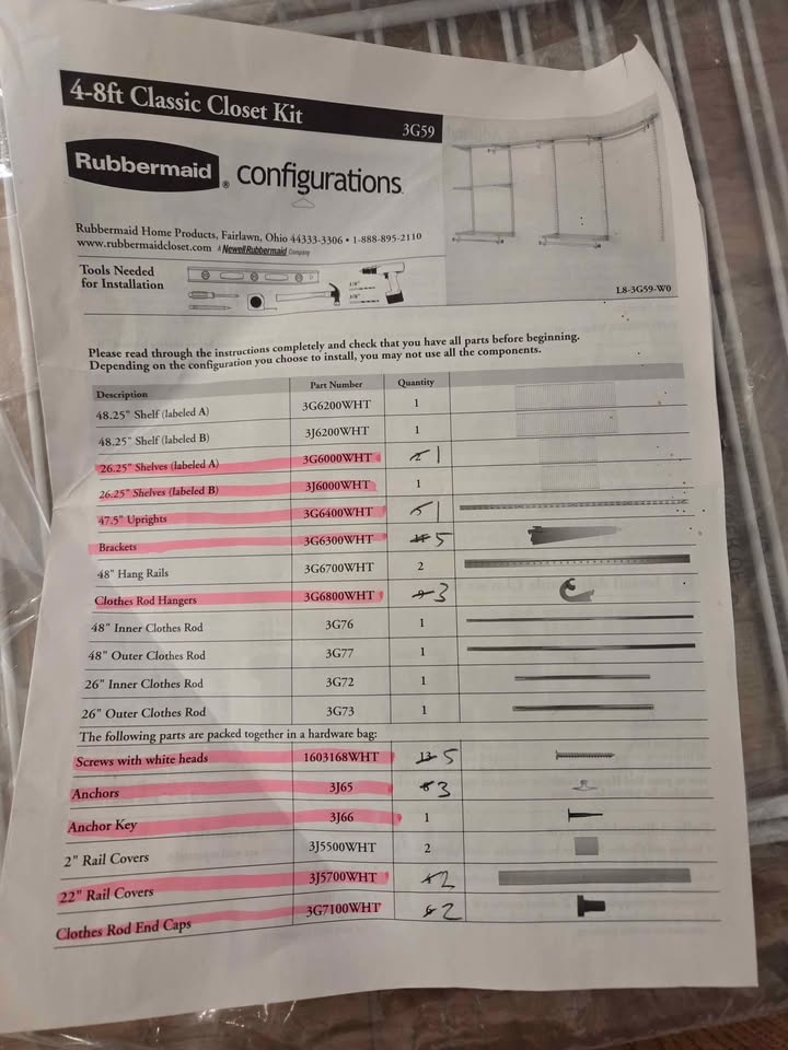 Rubbermaid Configurations PARTS - photo 4