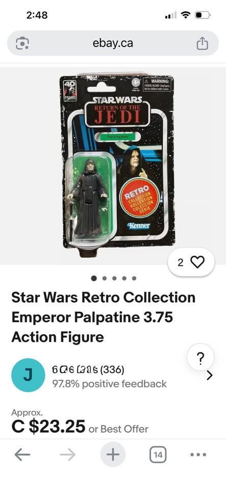 Star Wars Retro Collection The Emperor Action Figure - photo 3