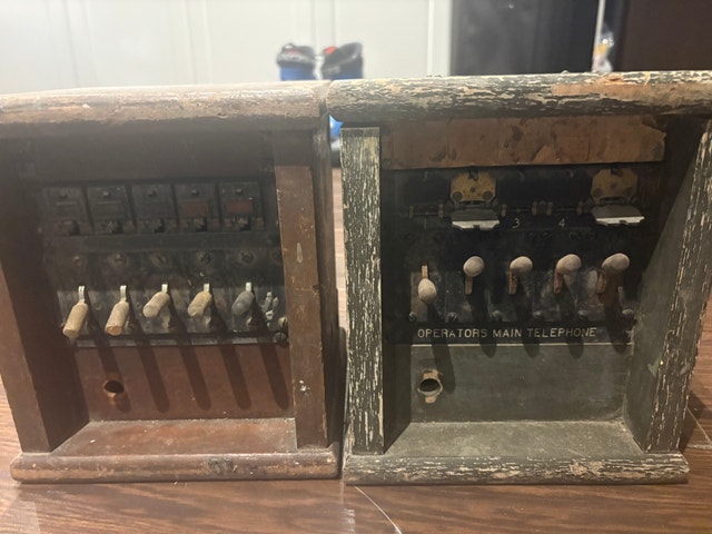 🏆Vintage WWII Operators Main Telephone Switchboard Pair