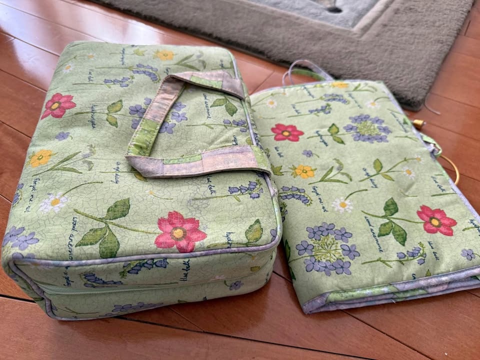 Maggie B Floral Travel Bag & Roll-Up Organizer Set