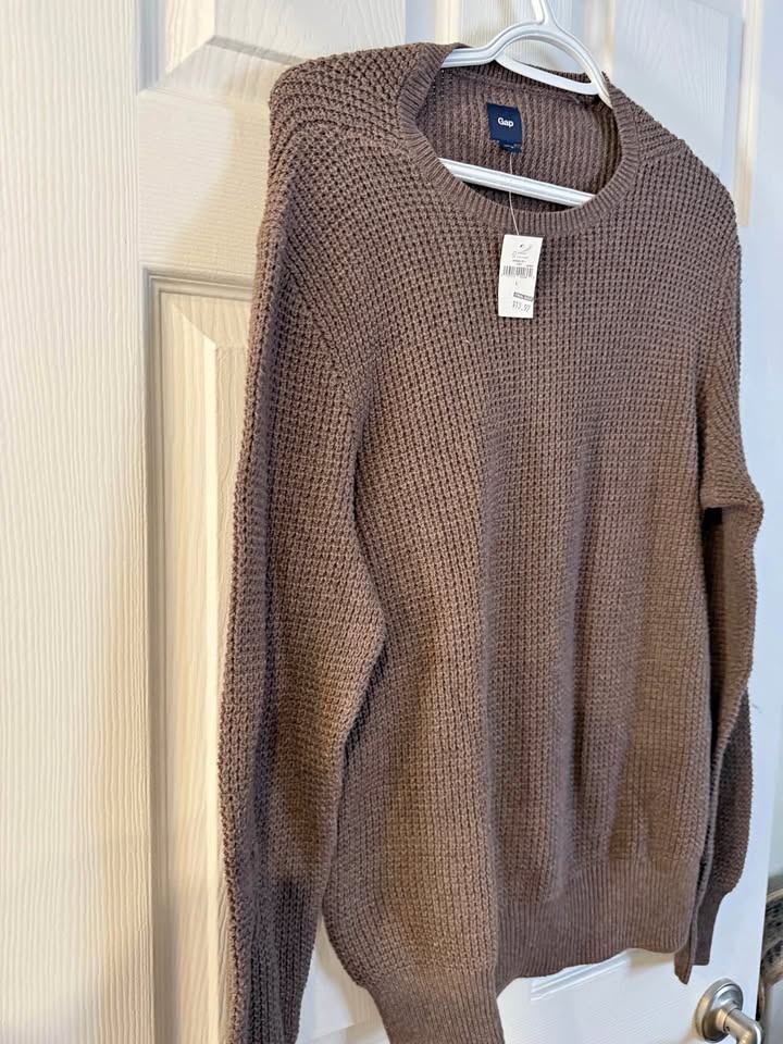 Gap brown knit sweater new with tags size L