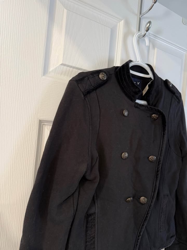 American Eagle Black Military Style Jacket - photo 3