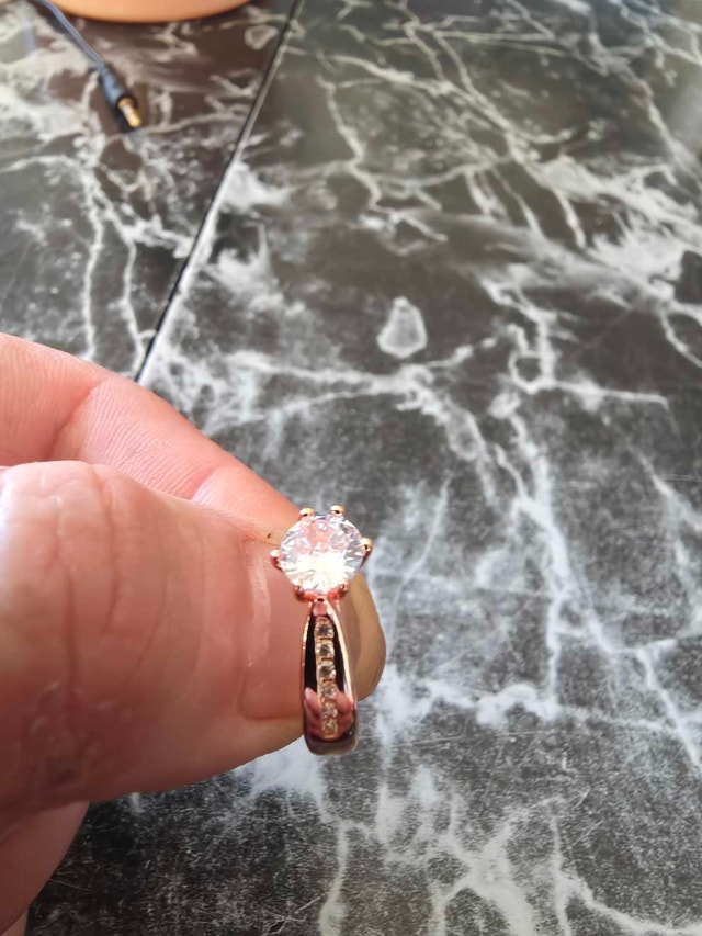 Beautiful Gold-plated Engagement Ring