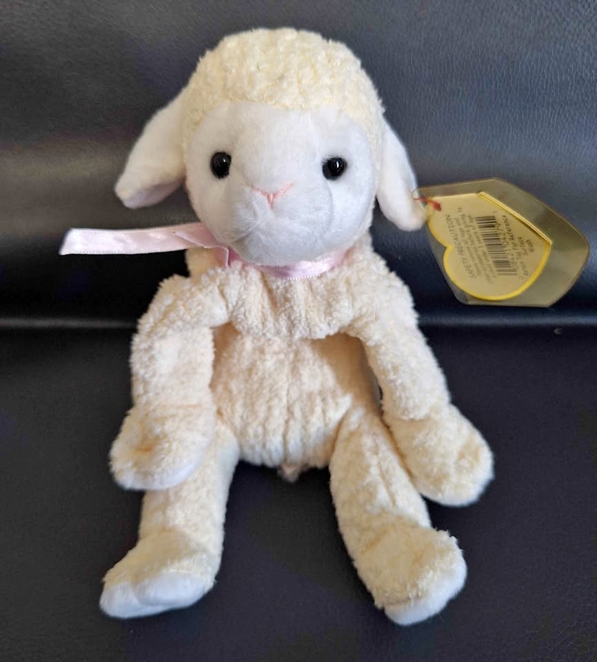Ty Beanie Baby Lamb Sheep Plush Heart Tag 2000 Ages 3+