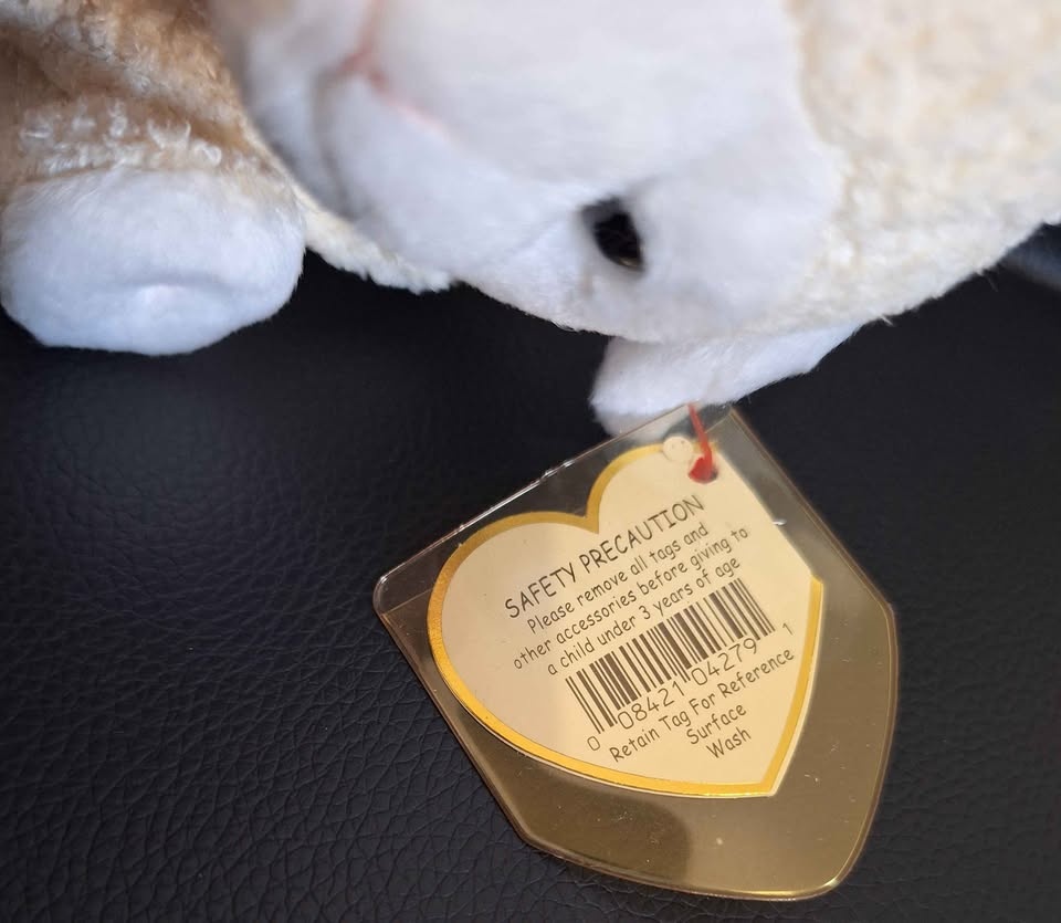 Ty Beanie Baby Lamb Sheep Plush Heart Tag 2000 Ages 3+ - photo 2