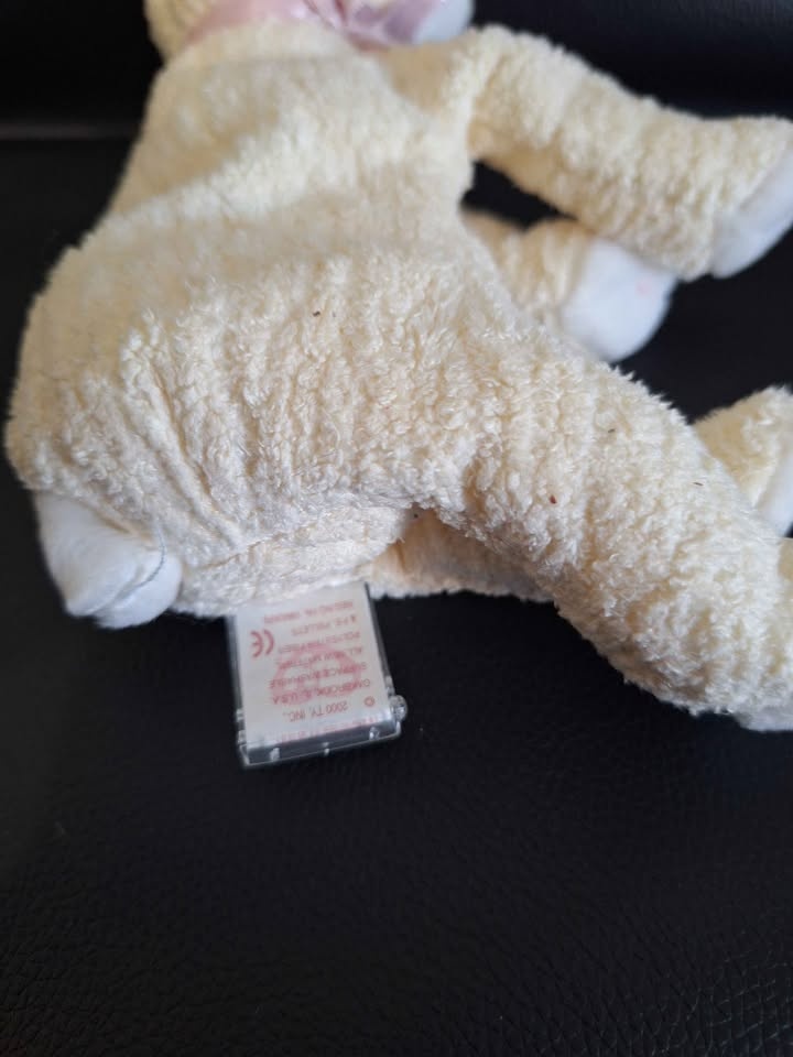 Ty Beanie Baby Lamb Sheep Plush Heart Tag 2000 Ages 3+ - photo 5