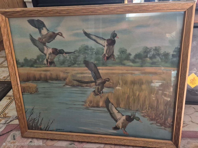 CERNIA Lithograph print Mallard ducks - photo 2