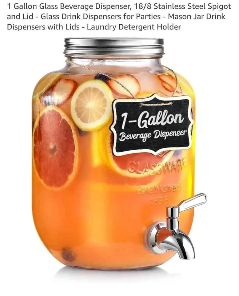 1 Gallon Glass Beverage Dispenser thumbnail