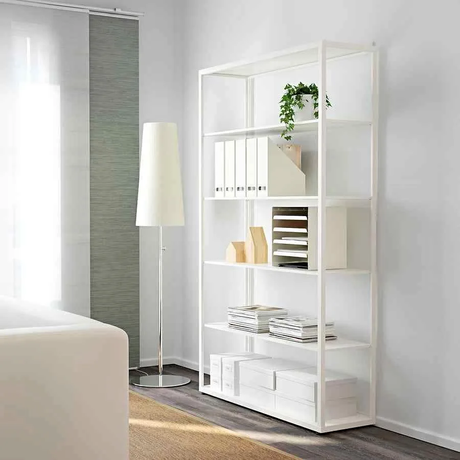FJÄLKINGE Shelving unit, white, 118x193 cm thumbnail