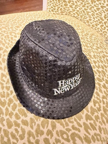 Stylish Black Sequin Happy New Year Hat - photo 3