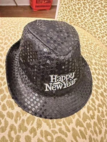 Stylish Black Sequin Happy New Year Hat - photo 4