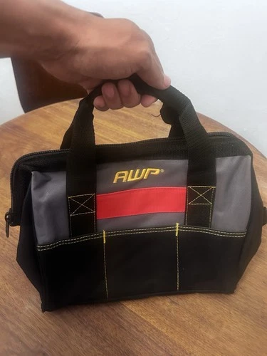 12-Inch Polyester Tool Bag with Zipper & Double Strap