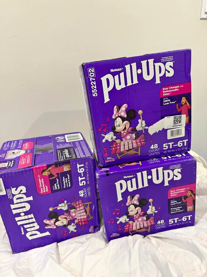 Huggies Pull-Ups 5T/6T (3 Boxes) – NEW 💜🏆