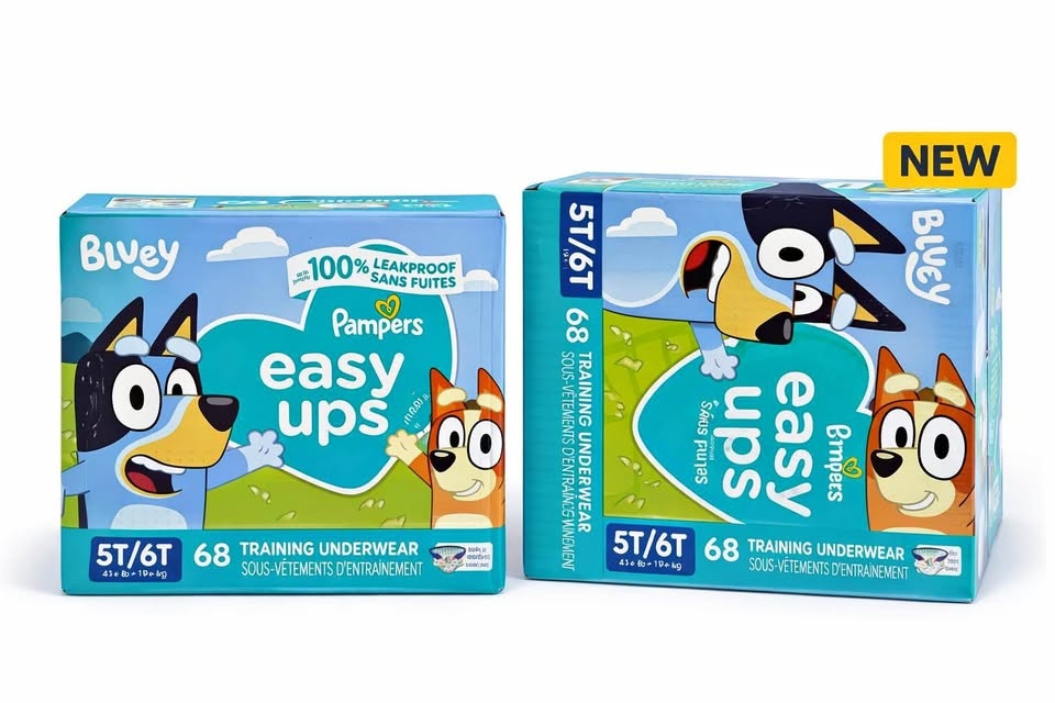 NEW Pampers Easy Ups 5T/6T (Bluey) – 68 count each 💙