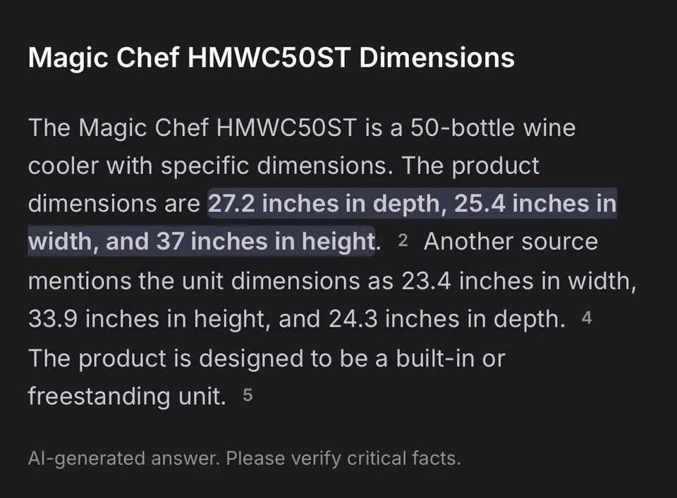 BRAND NEW* Magic Chef Wine and Beverage Fridge/Cellar image indicator(7)