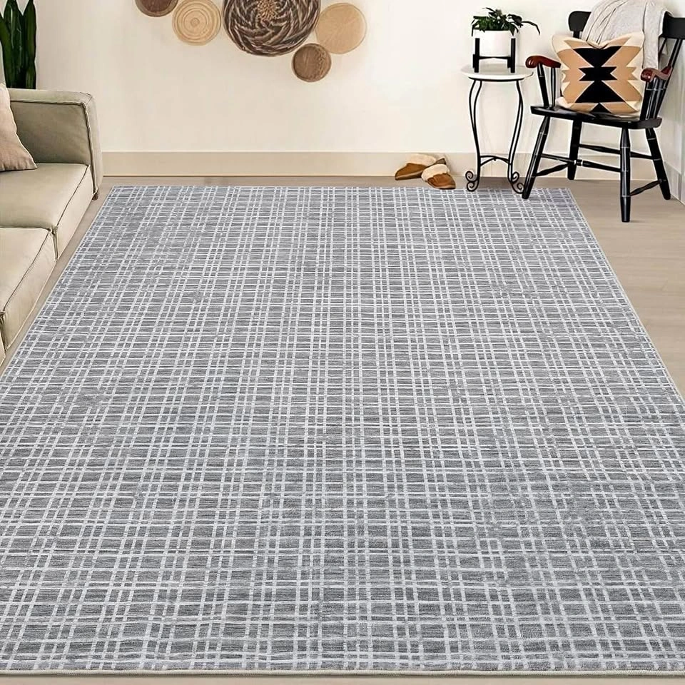 NEW 8x10 ft Grey Modern Area Rug