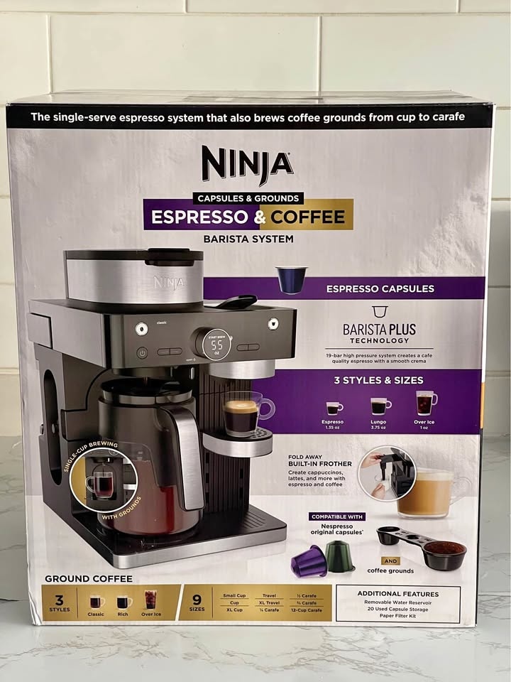 Ninja Capsules & Grounds Espresso + Coffee Barista System