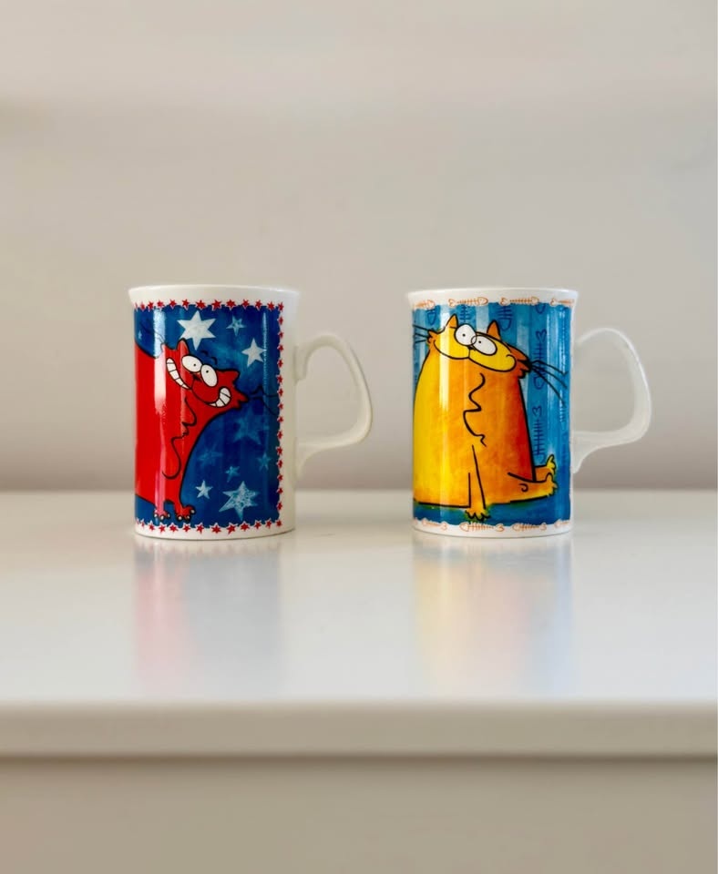 RARE Duchess English Bone China Cat Mugs - Set of 2 - photo 5