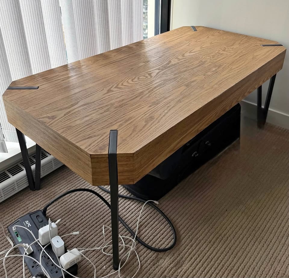 Wood coffee table