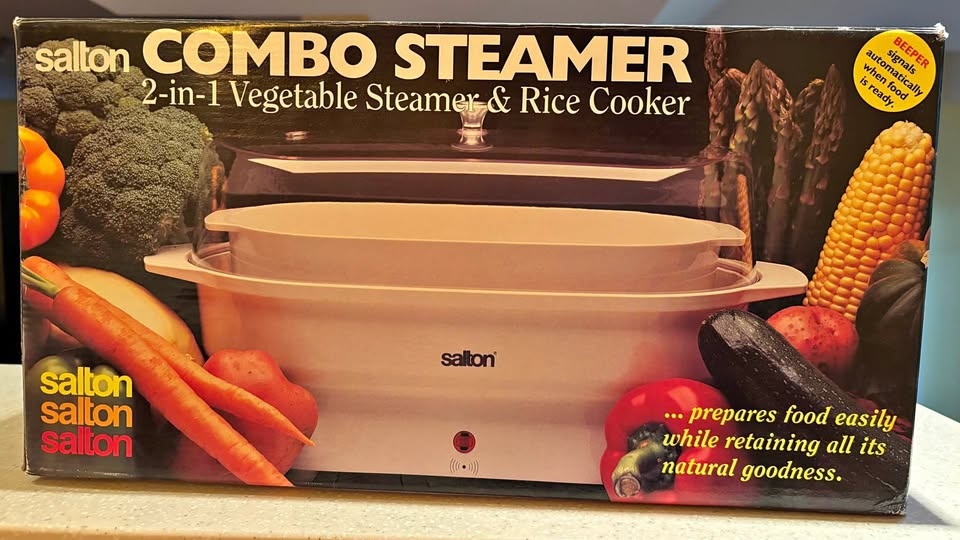 Salton Combo Steamer 2-in-1 Vegetable Steamer Rice Cooker