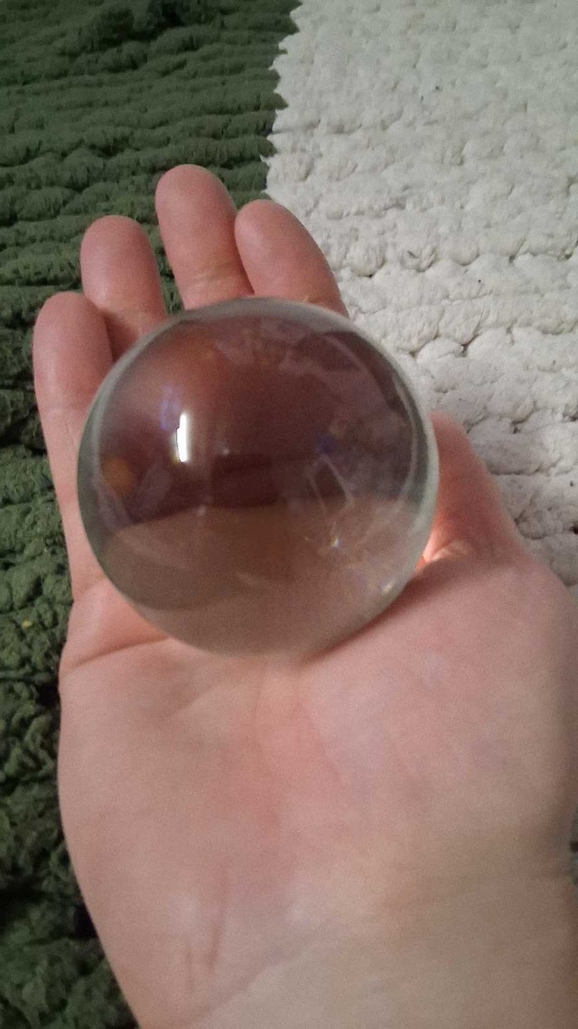 clear glass sphere