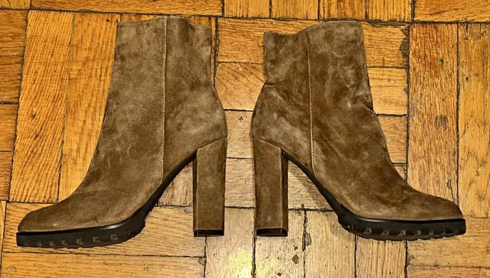 ALDO Brown Suede Boots W 4" Block Heels - SZ 9 (EU 40) 🏆