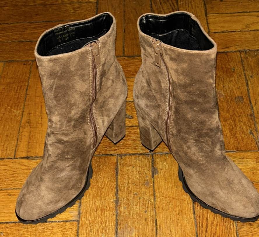 ALDO Brown Suede Boots W 4" Block Heels - SZ 9 (EU 40) 🏆 - photo 2