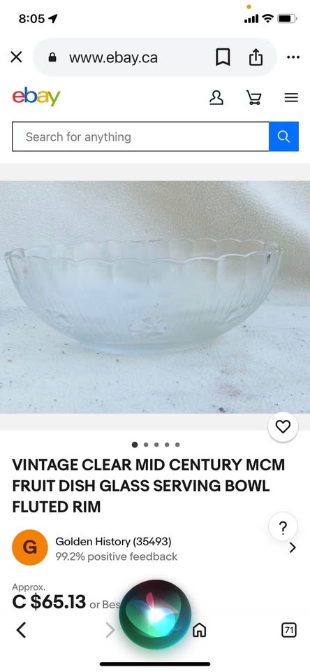Bowl Glass MCM Vintage Glassware - photo 4