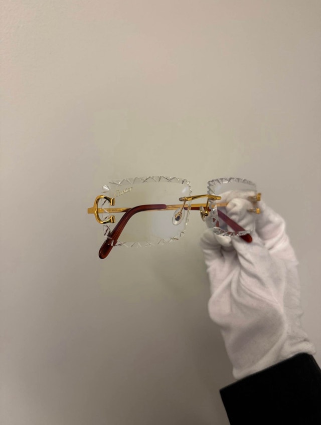 Cartier Big C Frames Gold Featuring Clear X Diamond Cut Lenses - photo 2