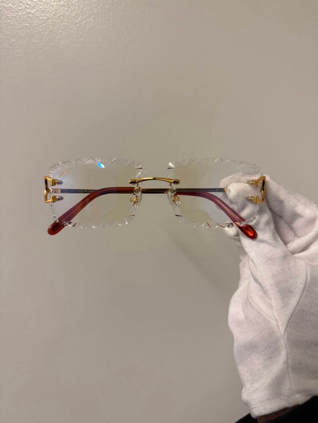 Cartier Big C Frames Gold Featuring Clear X Diamond Cut Lenses - photo 3