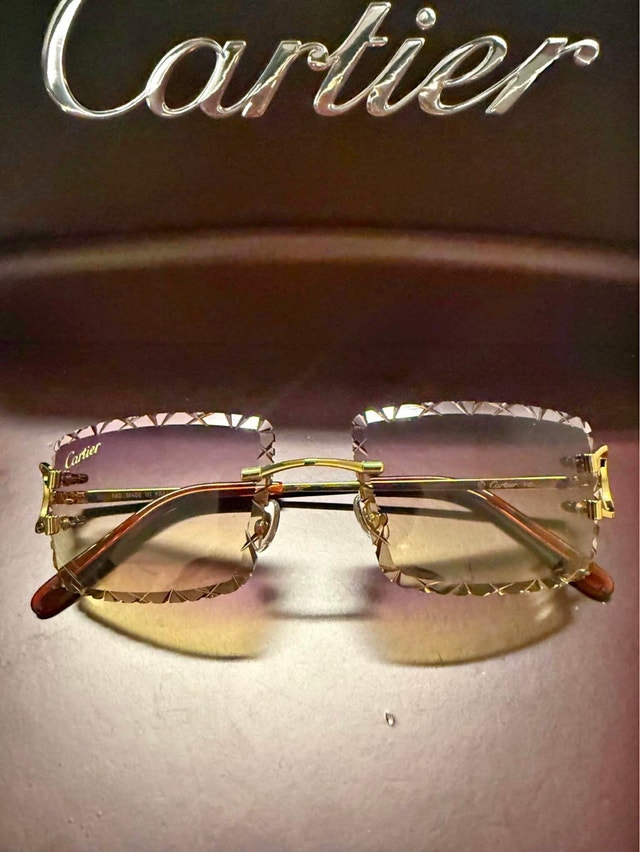 Cartier Big C Frames Gold With Purple/Yellow Gradient Tint