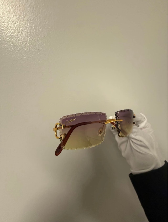 Cartier Big C Frames Gold With Purple/Yellow Gradient Tint - photo 3
