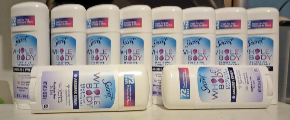 Secret Whole Body Deodorant - 10 for $40